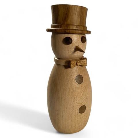 Figurine de bonhomme de neige en bois d'érable (4,5" x 1,5" x 1,5"), photo 9