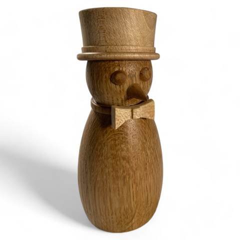 Figurine de bonhomme de neige en bois d'érable (4,5" x 1,5" x 1,5"), photo 13