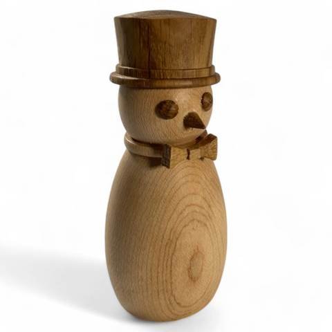 Figurine de bonhomme de neige en bois d'érable (4,5" x 1,5" x 1,5"), photo 15
