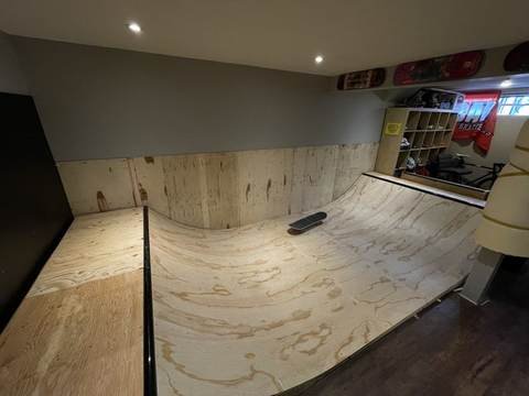 Mini-rampe de skate, terminée