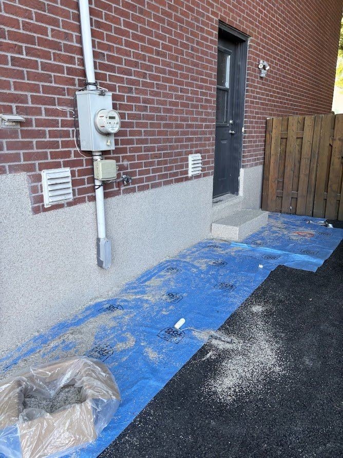 Préparation d'un perron, avant, photo 1