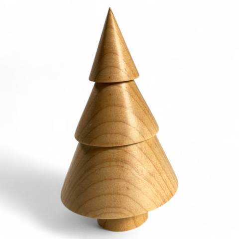 Sapin de Noël décoratif en bois d'érable (2" x 2" x 4"), photo 5