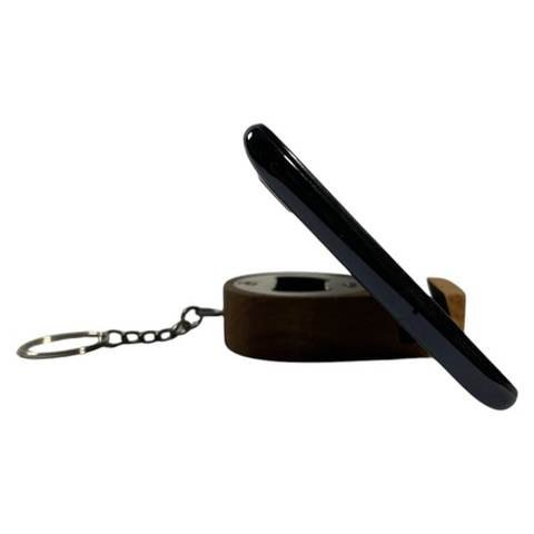 Support pour téléphone, ouvre-bouteille et porte-clés en bois en forme de boussole (2,75" x 1,75" x 0,75", Butternut, gravure incluse), photo 5