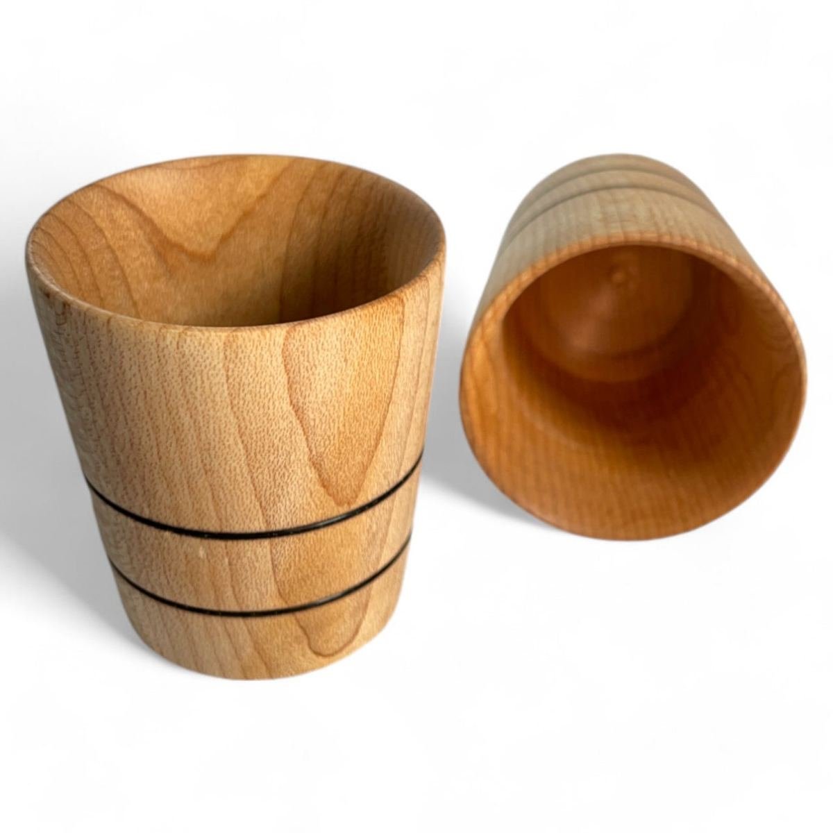 Ensemble de 2 verres à shot en bois d’érable (2" x 2" x 2", gravure au choix), photo 1
